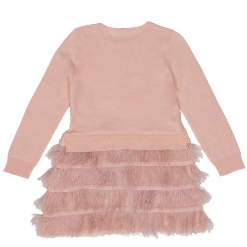 Girls Nude Pink Feather Skirt Dress 29873 by Mayoral from Hurleys