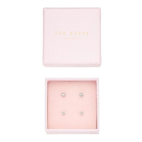Womens Silver/Crystal Neenii Nano Heart Stud Gift Set 98697 by Ted Baker from Hurleys