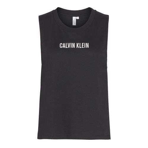 Womens Black Logo Tank Top Cover Up 56245 by Calvin Klein from Hurleys