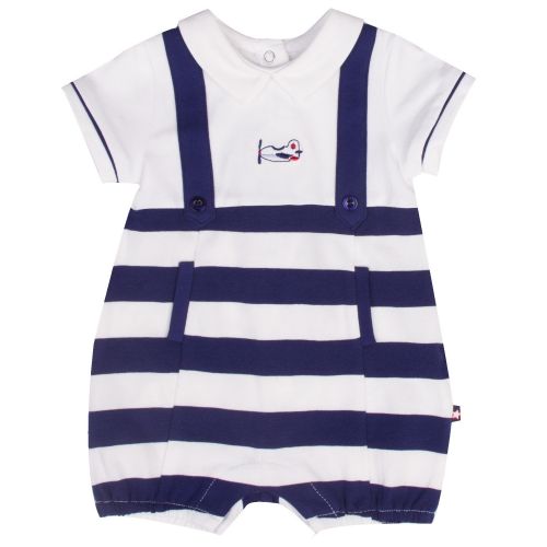 Baby Navy Stripe Outfit Romper 40050 by Mayoral from Hurleys