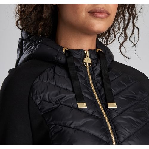 Womens Black Engelberg Overlayer Sweat Jacket 42418 by Barbour International from Hurleys