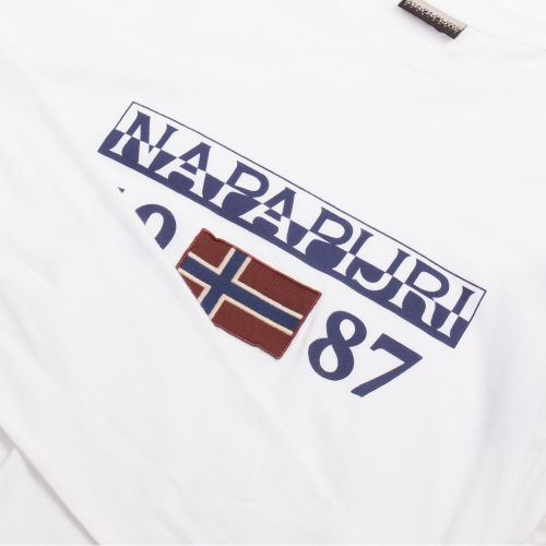 Mens Bright White Solin I L/s T Shirt 32908 by Napapijri from Hurleys