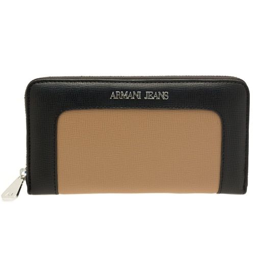 Womens Warm Sand & Black Colour Block Purse 59054 by Armani Jeans from Hurleys