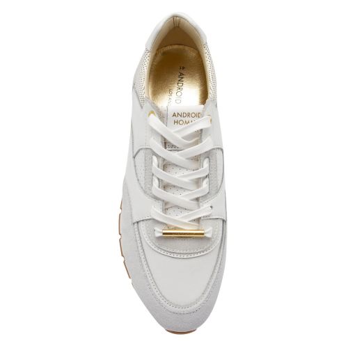 Mens Ghost White Belter Gold Laser Trainers 74739 by Android Homme from Hurleys
