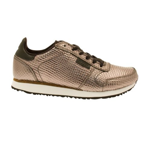 Womens Rose Gold Ydun Metallic Trainer 70534 by Woden from Hurleys