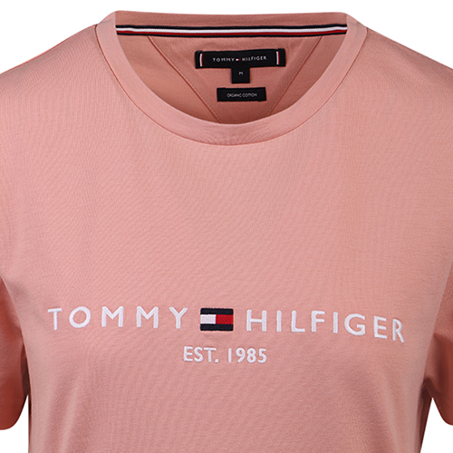 Mens Guava Tommy Logo S/s T Shirt 107626 by Tommy Hilfiger from Hurleys