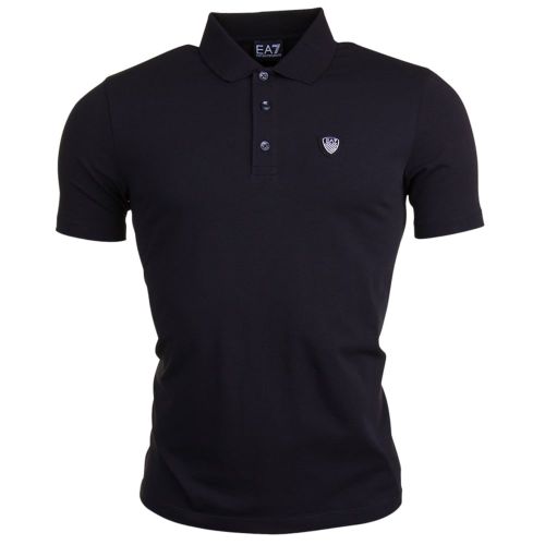 Mens Black Training Core Shield S/s Polo Shirt 11417 by EA7 from Hurleys