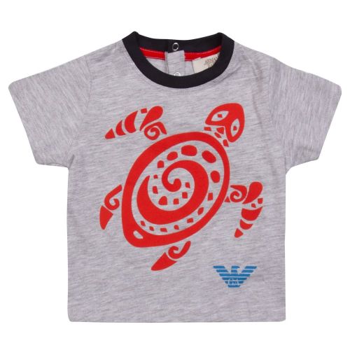 Boys Grey Baby Turtle S/s T Shirt 19785 by Armani Junior from Hurleys