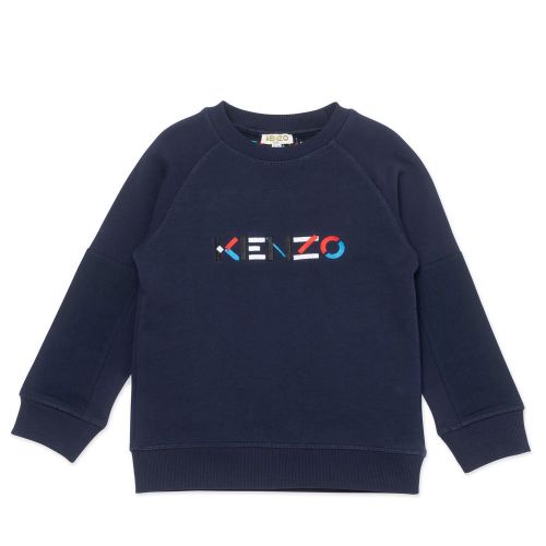 Boys Navy Colour Logo Sweat Top 90245 by Kenzo from Hurleys