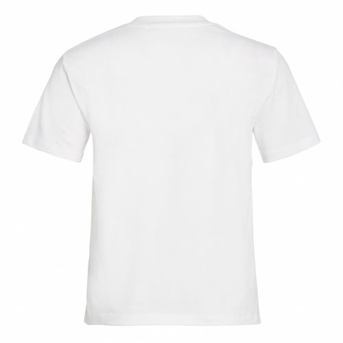 Girls Bright White Monogram Stripe S/s T Shirt 56091 by Calvin Klein from Hurleys