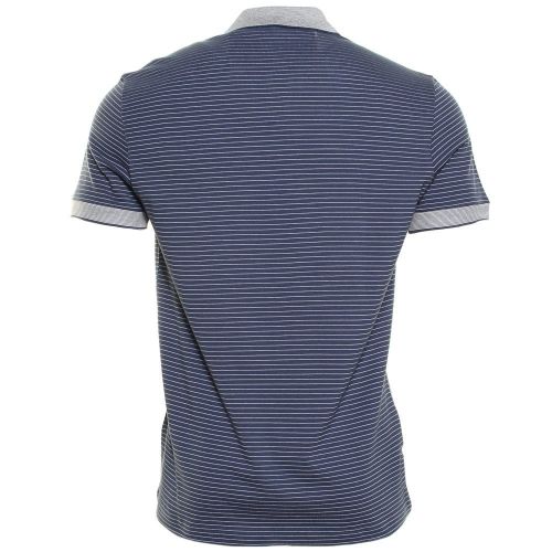 Mens Philippines Blue Fine Striped Regular Fit S/s Polo Shirt 73140 by Lacoste from Hurleys