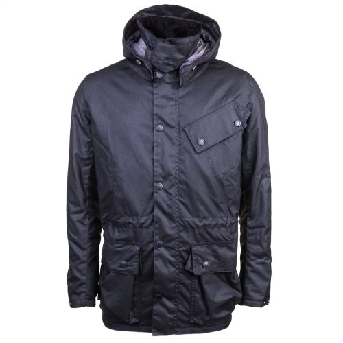 Mens Black Onyx Waxed Jacket 69352 by Barbour International from Hurleys