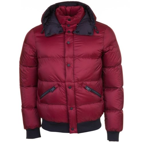 Mens Red Hooded Puffer Jacket 61174 by Armani Jeans from Hurleys
