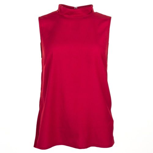 Womens Berry Red Polly Plains Mock Neck Top 69263 by French Connection from Hurleys