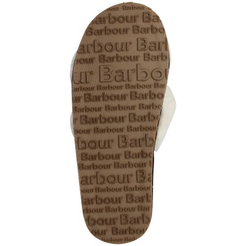 Womens Cream Lottie Crossover Slippers 77267 by Barbour from Hurleys