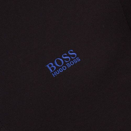 Mens Black Plisy L/s Polo Shirt 15152 by BOSS from Hurleys