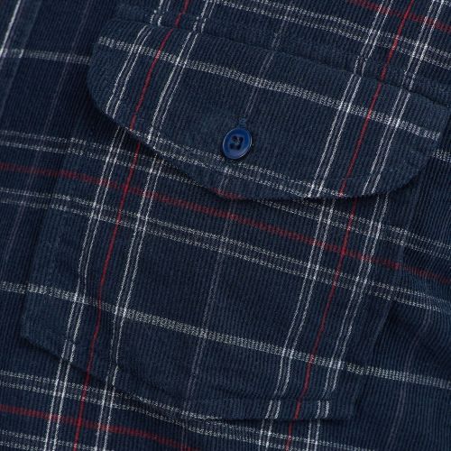 Mens Navy 1857 Check L/s Shirt 93938 by Barbour Steve McQueen Collection from Hurleys