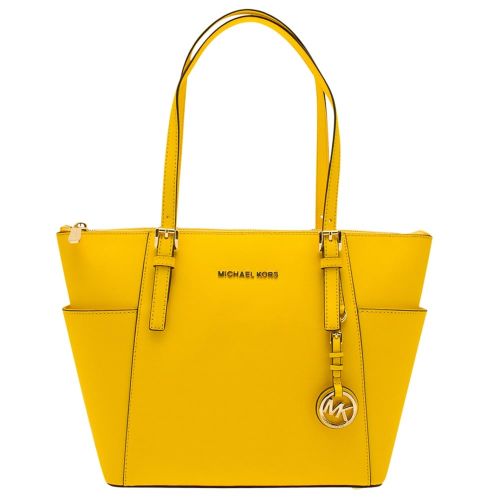 Womens Yellow Jet Set Top Zip Tote Bag 8859 by Michael Kors from Hurleys