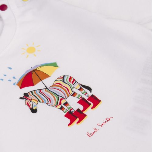 Baby White Victor Zebra L/s T Shirt 45933 by Paul Smith Junior from Hurleys