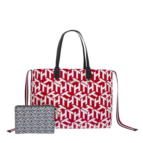Womens Red Monogram Iconic Tommy Large Tote Bag 81069 by Tommy Hilfiger from Hurleys