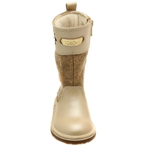 Infant Nude & Gold Adlar Hi (5-11) 23064 by Kickers from Hurleys