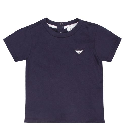 Infant Navy Basic Logo S/s T Shirt 38031 by Emporio Armani from Hurleys