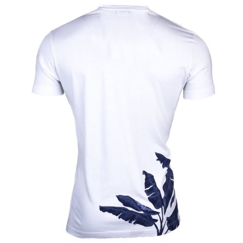 Mens White T-Diego-Mn Palm Print S/s Tee Shirt 69512 by Diesel from Hurleys