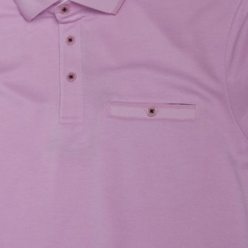 Mens Pink Frog Flat Knit S/s Polo Shirt 36059 by Ted Baker from Hurleys