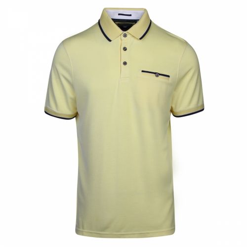 Mens Yellow Habtat Tipped S/s Polo Shirt 36061 by Ted Baker from Hurleys