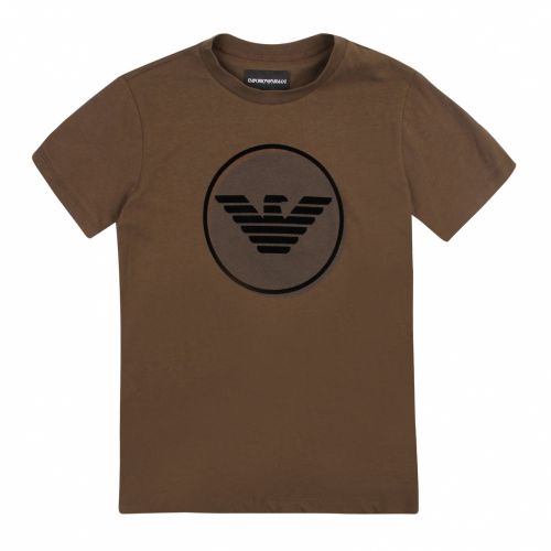 Boys Khaki Circle Eagle S/s T Shirt 48124 by Emporio Armani from Hurleys