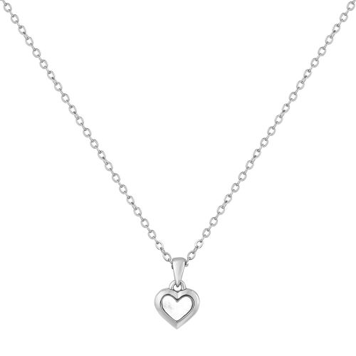 Womens Silver Harriot Mother of Pearl Heart Pendant Necklace 54423 by Ted Baker from Hurleys