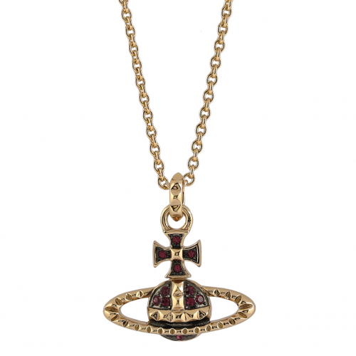 Womens Gold/Ruthenium Amethyst Mayfair Bas Relief Pendant Necklace 101569 by Vivienne Westwood from Hurleys