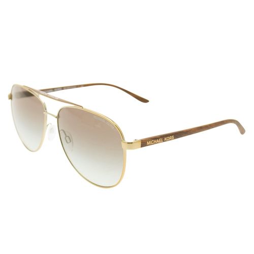 Michael Kors Womens Gold Wood Hvar Sunglasses 10735 by Michael Kors Sunglasses from Hurleys