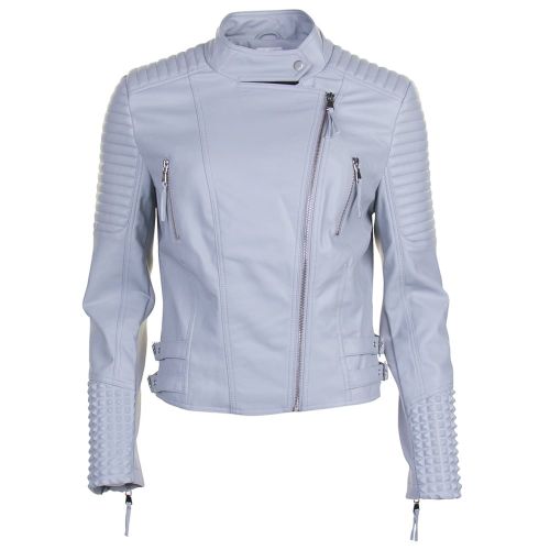 Womens Grey Gigi PU Jacket 72318 by Forever Unique from Hurleys