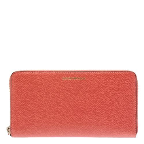 Womens Coral Branded Zip Around Purse 37183 by Emporio Armani from Hurleys