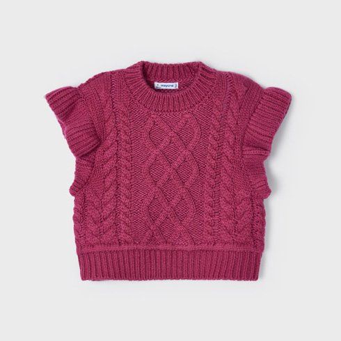 Kids Raspberry Knitted Vest 111241 by Mayoral from Hurleys