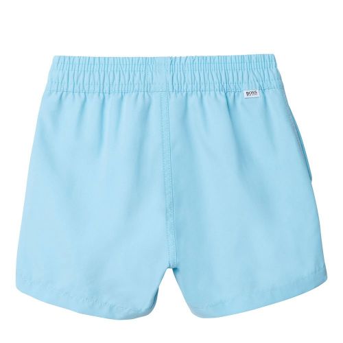 Toddler Sea Green Branded Leg Swim Shorts 83922 by BOSS from Hurleys