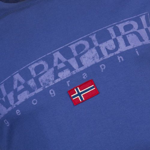Mens Palestine Blue Sapriol S/s Tee Shirt 8276 by Napapijri from Hurleys