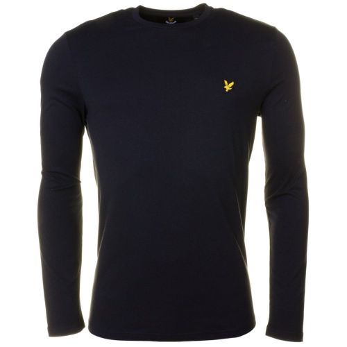 Mens True Black Crew L/s Tee Shirt 64963 by Lyle and Scott from Hurleys