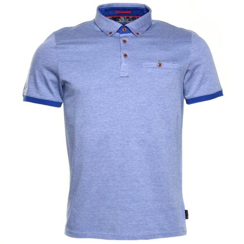 Mens Blue Casanov Oxford S/s Polo Shirt 67434 by Ted Baker from Hurleys