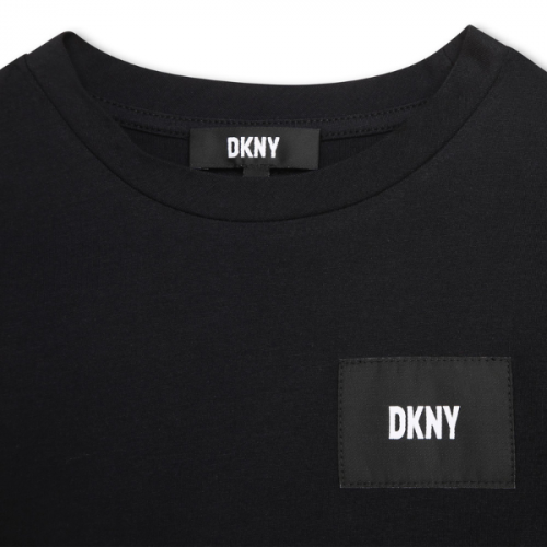 DNKY Bag Girls Black Logo Long Sleeve T Shirt