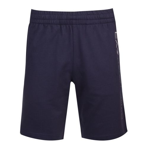 Mens Navy Train Logo Series Side Sweat Shorts 38381 by EA7 from Hurleys