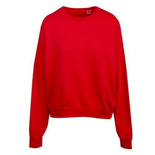 Womens Tomato Diana Garment Dye Crew Sweat Top 57733 by Levi's from Hurleys