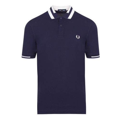 Mens Carbon Blue Block Tipped S/s Polo Shirt 47657 by Fred Perry from Hurleys