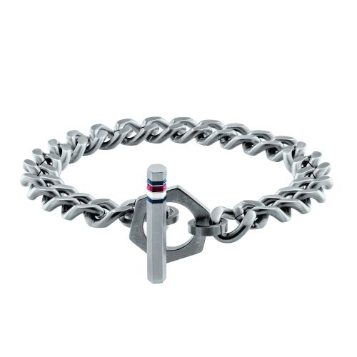 Mens Stainless Steel Toggle Chain Bracelet 50895 by Tommy Hilfiger from Hurleys