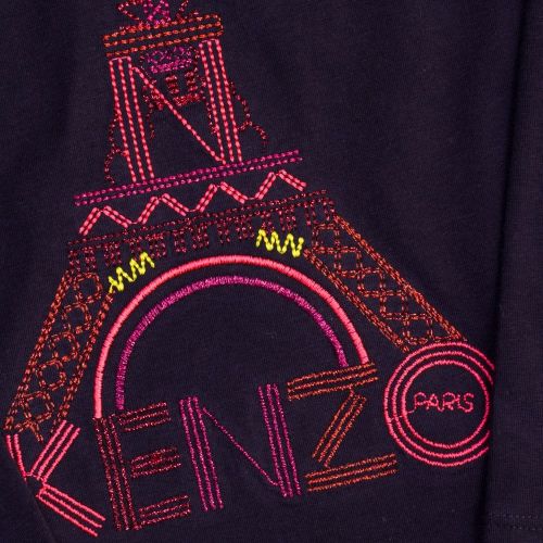 Girls Midnight Blue Azna Tower L/s Tee Shirt 64150 by Kenzo from Hurleys
