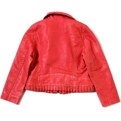 Girls Pink PU Frill Jacket 19050 by Billieblush from Hurleys