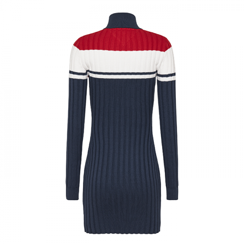Womens Twilight Navy Colourblock Knitted Dress 91568 by Tommy Jeans from Hurleys