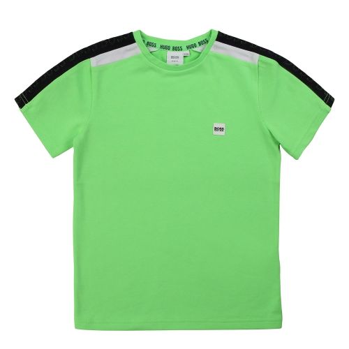 Boys Green Small Patch S/s T Shirt 56037 by BOSS from Hurleys