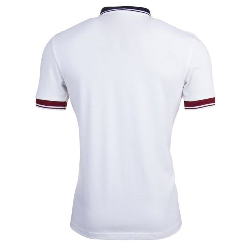 Mens Snow White Ribbed Trim S/s Polo Shirt 14761 by Fred Perry from Hurleys